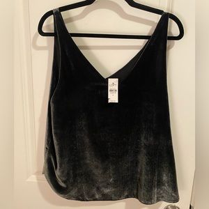 Medium Loft Charcoal Gray Velvet Tank Top